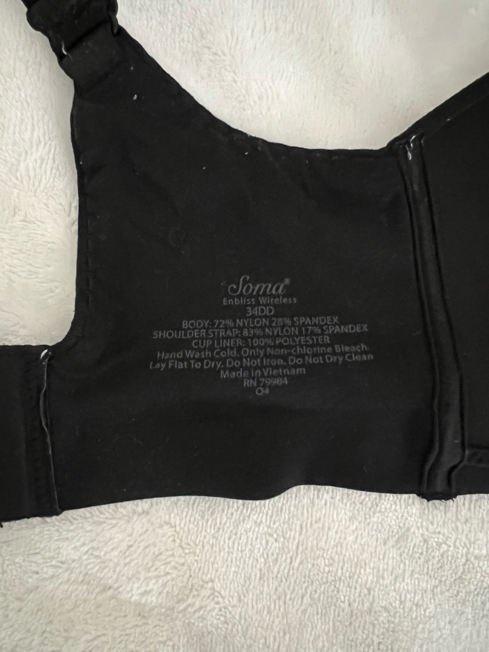 Soma Black Enbliss wireless bra - Picture 3 of 4